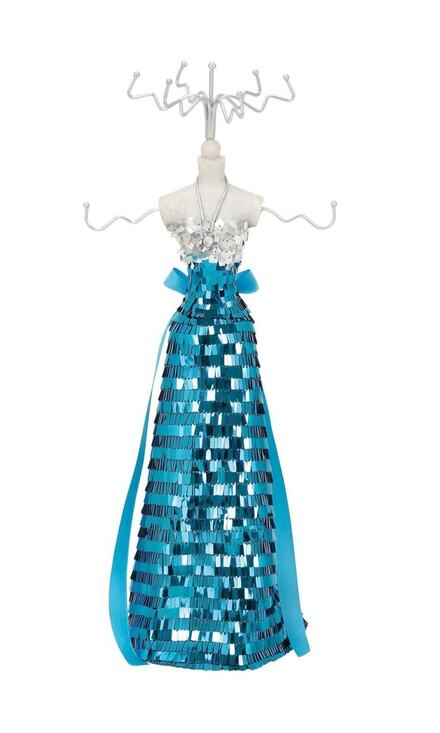 Unbranded Other - Blue Sequin Dress Mannequin Jewelry Holder – Glamorous Jewelry Organizer